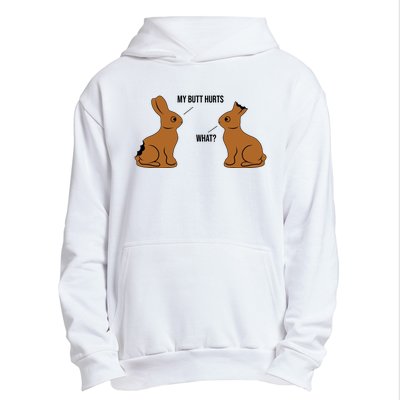 My Butt Hurts Chocolate Easter Bunny Funny Urban Pullover Hoodie