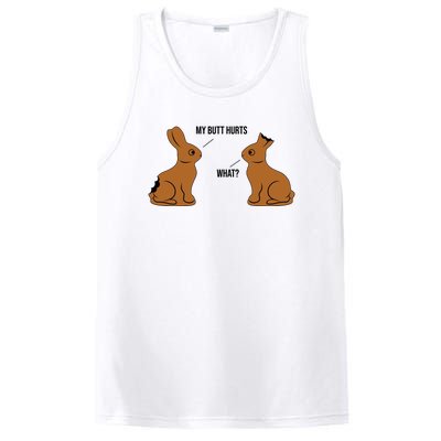 My Butt Hurts Chocolate Easter Bunny Funny PosiCharge Competitor Tank