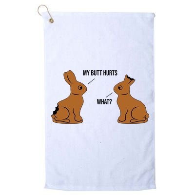 My Butt Hurts Chocolate Easter Bunny Funny Golf Towel