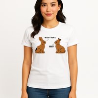 My Butt Hurts Chocolate Easter Bunny Funny Womens T-Shirt