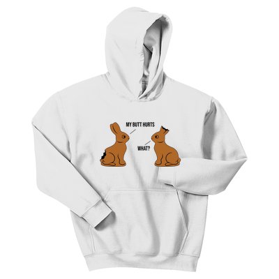 My Butt Hurts Chocolate Easter Bunny Funny Kids Hoodie