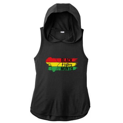 Map Black History Month Gift Ladies PosiCharge Tri-Blend Wicking Draft Hoodie Tank