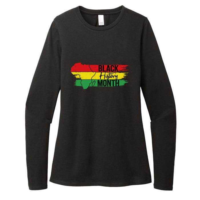 Map Black History Month Gift Womens CVC Long Sleeve Shirt