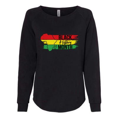 Map Black History Month Gift Womens California Wash Sweatshirt