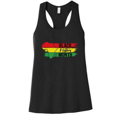 Map Black History Month Gift Women's Racerback Tank