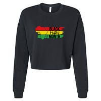 Map Black History Month Gift Cropped Pullover Crew