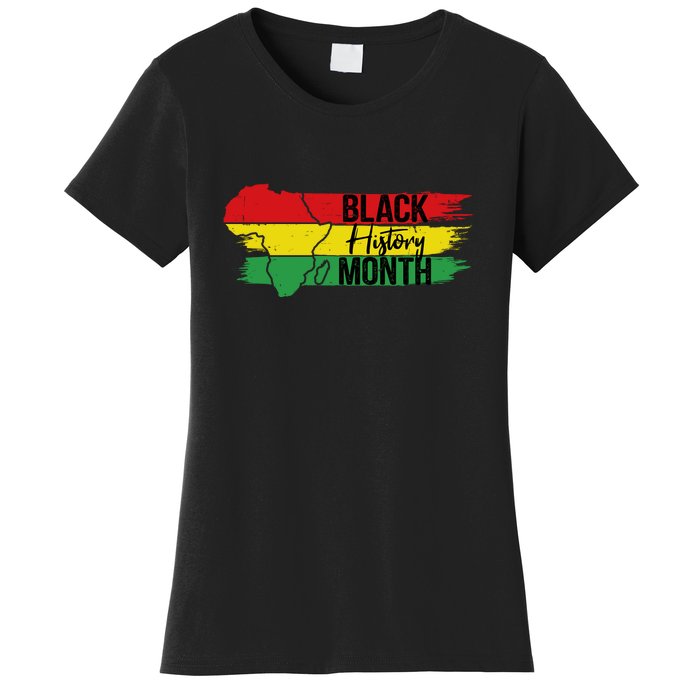 Map Black History Month Gift Women's T-Shirt