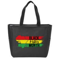 Map Black History Month Gift Zip Tote Bag