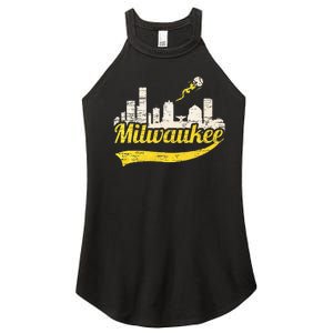 Milwaukee Baseball Home Run City Skyline Women's Perfect Tri Rocker Tank