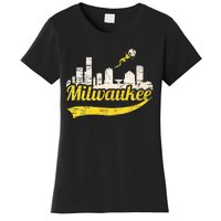 Milwaukee Baseball Home Run City Skyline Women's T-Shirt