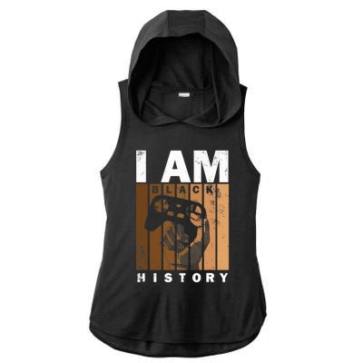 Melanin Black History Month Design For Video Games Lovers Ladies PosiCharge Tri-Blend Wicking Draft Hoodie Tank