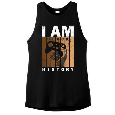 Melanin Black History Month Design For Video Games Lovers Ladies PosiCharge Tri-Blend Wicking Tank