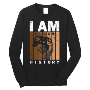 Melanin Black History Month Design For Video Games Lovers Long Sleeve Shirt