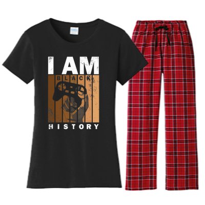 Melanin Black History Month Design For Video Games Lovers Women's Flannel Pajama Set