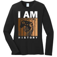 Melanin Black History Month Design For Video Games Lovers Ladies Long Sleeve Shirt