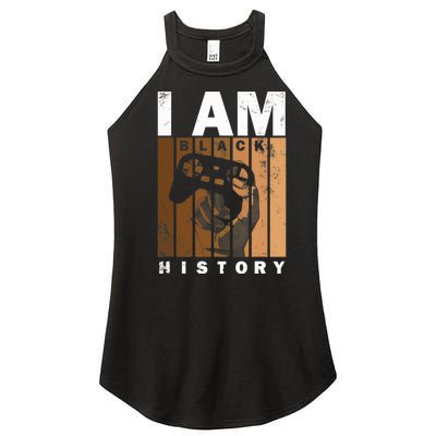 Melanin Black History Month Design For Video Games Lovers Women's Perfect Tri Rocker Tank