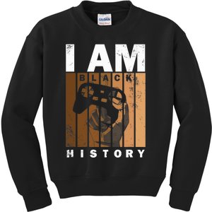 Melanin Black History Month Design For Video Games Lovers Kids Sweatshirt