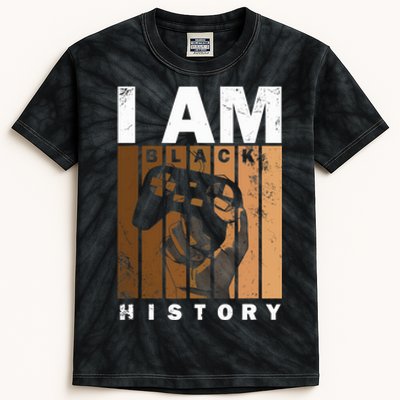 Melanin Black History Month Design For Video Games Lovers Kids Tie-Dye T-Shirt