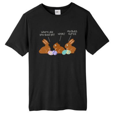 My Butt Hurts Chocolate Bunny Easter Funny Tall Fusion ChromaSoft Performance T-Shirt