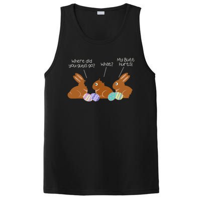 My Butt Hurts Chocolate Bunny Easter Funny PosiCharge Competitor Tank