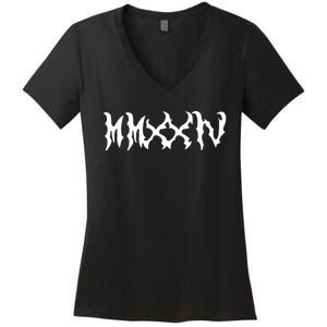 Matroda Bite Heavyweight Women's V-Neck T-Shirt