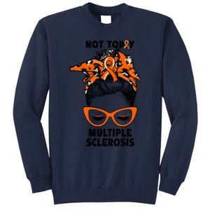 Messy Bun Hair Multiple Sclerosis Awareness Tall Sweatshirt