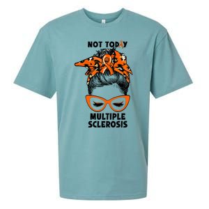 Messy Bun Hair Multiple Sclerosis Awareness Sueded Cloud Jersey T-Shirt