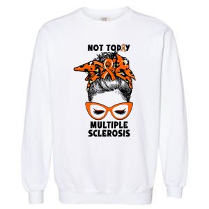 Messy Bun Hair Multiple Sclerosis Awareness Garment-Dyed Sweatshirt