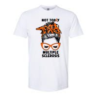 Messy Bun Hair Multiple Sclerosis Awareness Softstyle CVC T-Shirt