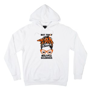 Messy Bun Hair Multiple Sclerosis Awareness Hoodie