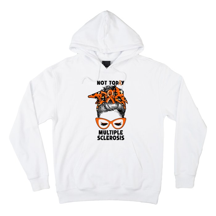 Messy Bun Hair Multiple Sclerosis Awareness Hoodie