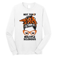 Messy Bun Hair Multiple Sclerosis Awareness Long Sleeve Shirt