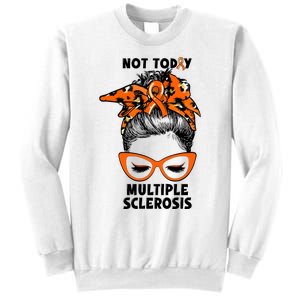 Messy Bun Hair Multiple Sclerosis Awareness Sweatshirt