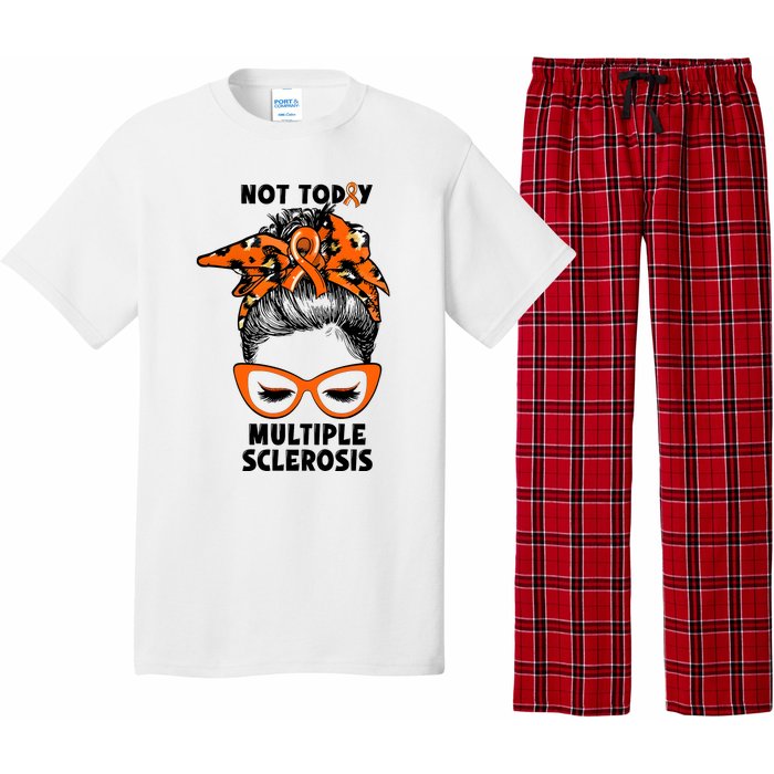 Messy Bun Hair Multiple Sclerosis Awareness Pajama Set