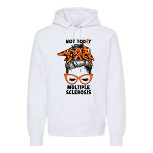 Messy Bun Hair Multiple Sclerosis Awareness Premium Hoodie