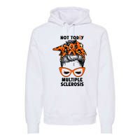 Messy Bun Hair Multiple Sclerosis Awareness Premium Hoodie