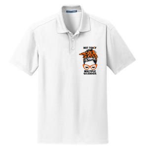 Messy Bun Hair Multiple Sclerosis Awareness Dry Zone Grid Polo