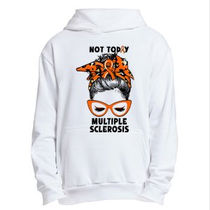 Messy Bun Hair Multiple Sclerosis Awareness Urban Pullover Hoodie