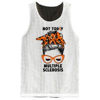 Messy Bun Hair Multiple Sclerosis Awareness Mesh Reversible Basketball Jersey Tank