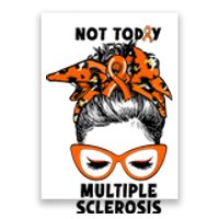 Messy Bun Hair Multiple Sclerosis Awareness Poster