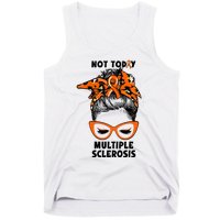 Messy Bun Hair Multiple Sclerosis Awareness Tank Top