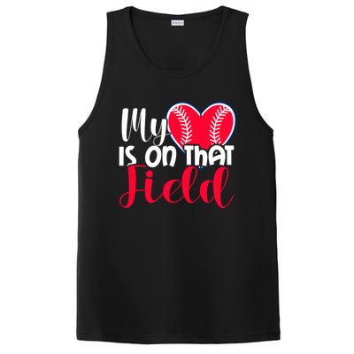 My Baseball Heart Is On That Field Gift PosiCharge Competitor Tank