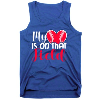 My Baseball Heart Is On That Field Gift Tank Top