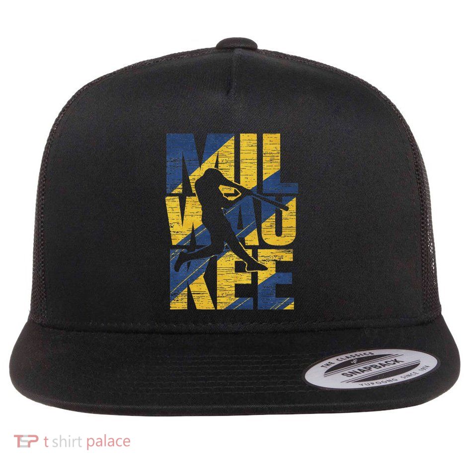 Milwaukee Baseball Home Run Game Day Flat Bill Trucker Hat