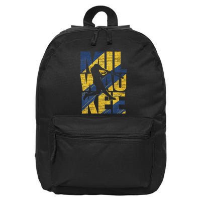 Milwaukee Baseball Home Run Game Day 16 in Basic Backpack