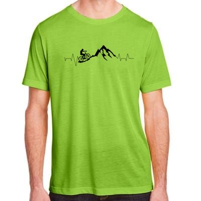 Mountain Bike Heartbeat Cute Bike Heartbeat Gift Adult ChromaSoft Performance T-Shirt