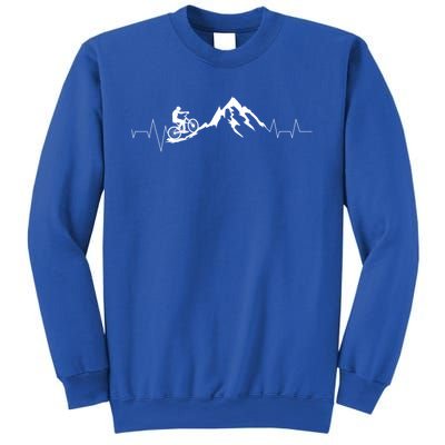 Mountain Bike Heartbeat Cute Bike Heartbeat Gift Sweatshirt