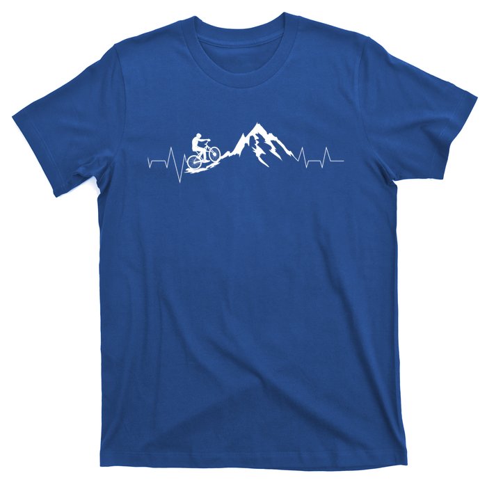 Mountain Bike Heartbeat Cute Bike Heartbeat Gift T-Shirt