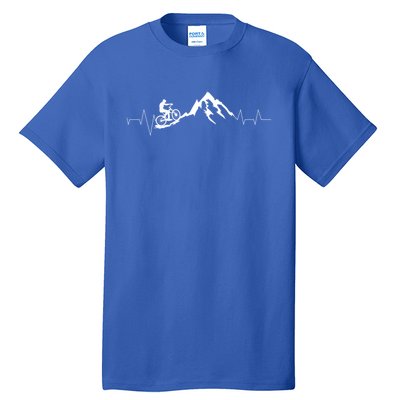 Mountain Bike Heartbeat Cute Bike Heartbeat Gift Tall T-Shirt