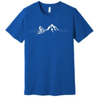 Mountain Bike Heartbeat Cute Bike Heartbeat Gift Premium T-Shirt